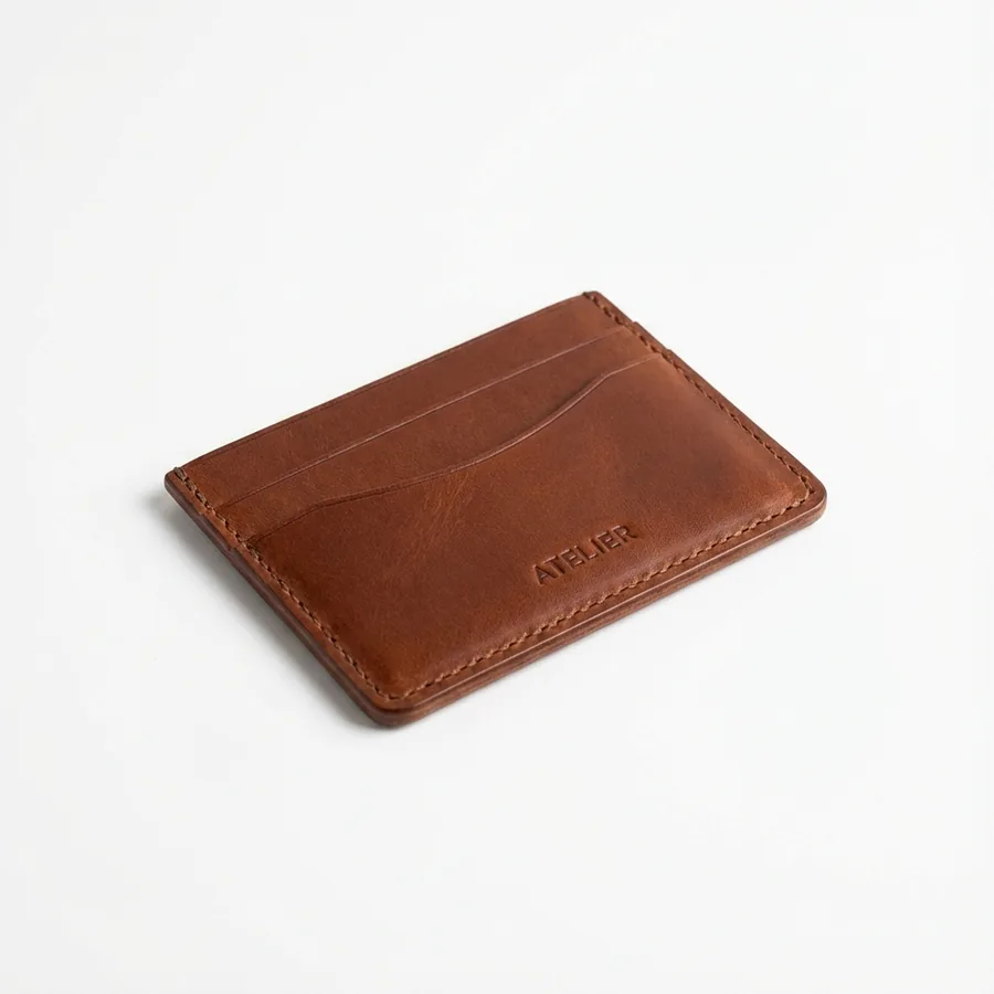 Custom leather card holder
