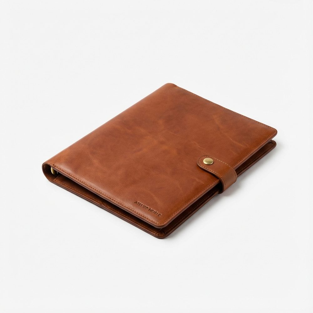 Custom leather portfolio