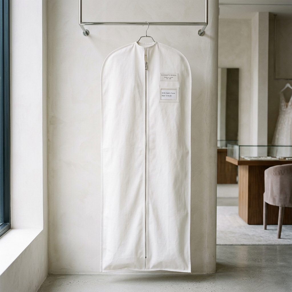 Wedding Dress Garment Bags — custom wholesale from Wovenary