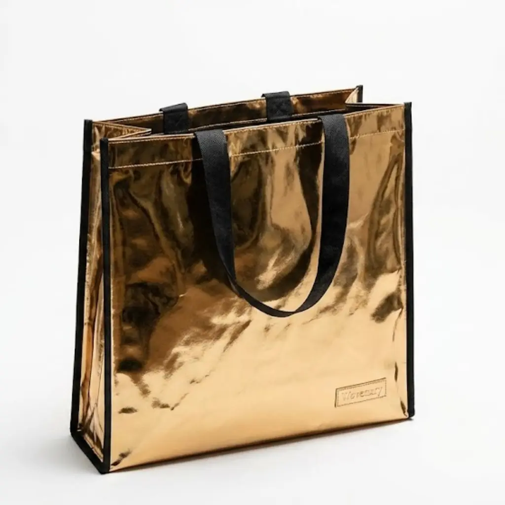 Metallized BOPP laminated non-woven bags for premium retail